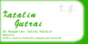 katalin gutrai business card